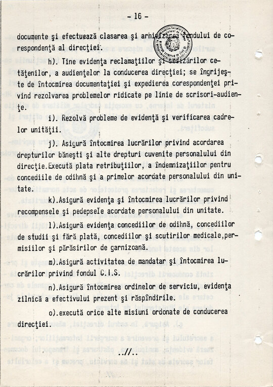 20 mai 1980. Regulamentul nr. D/00134 din 20 mai 1980 privind organizarea și funcționarea Direcției a VI-a Cercetări Penale