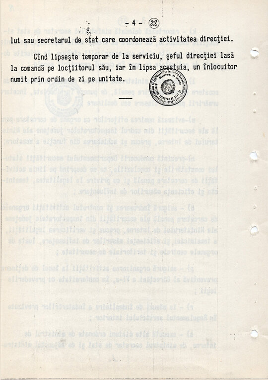 20 mai 1980. Regulamentul nr. D/00134 din 20 mai 1980 privind organizarea și funcționarea Direcției a VI-a Cercetări Penale