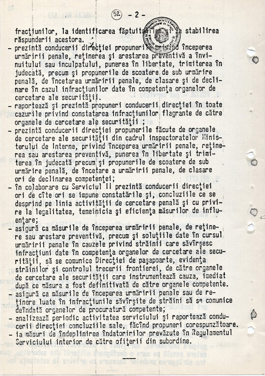 20 mai 1980. Regulamentul nr. D/00134 din 20 mai 1980 privind organizarea și funcționarea Direcției a VI-a Cercetări Penale