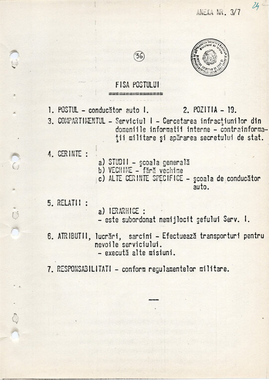 20 mai 1980. Regulamentul nr. D/00134 din 20 mai 1980 privind organizarea și funcționarea Direcției a VI-a Cercetări Penale