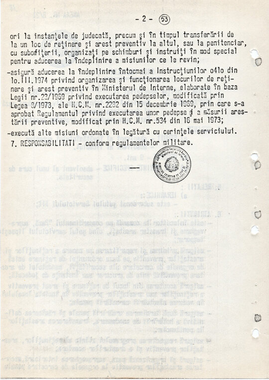 20 mai 1980. Regulamentul nr. D/00134 din 20 mai 1980 privind organizarea și funcționarea Direcției a VI-a Cercetări Penale