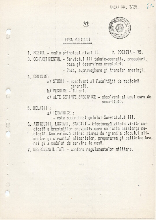 20 mai 1980. Regulamentul nr. D/00134 din 20 mai 1980 privind organizarea și funcționarea Direcției a VI-a Cercetări Penale