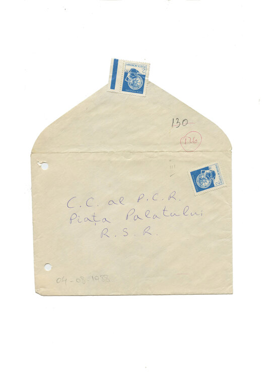 4 august 1988. A treia scrisoare trimisă de Constantin Geangu pe adresa Comitetului Central al Partidului Comunist Român