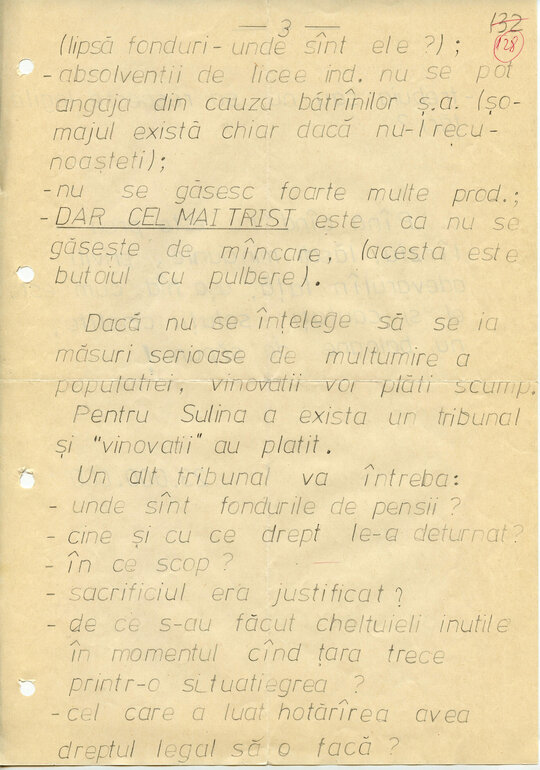 4 august 1988. A treia scrisoare trimisă de Constantin Geangu pe adresa Comitetului Central al Partidului Comunist Român