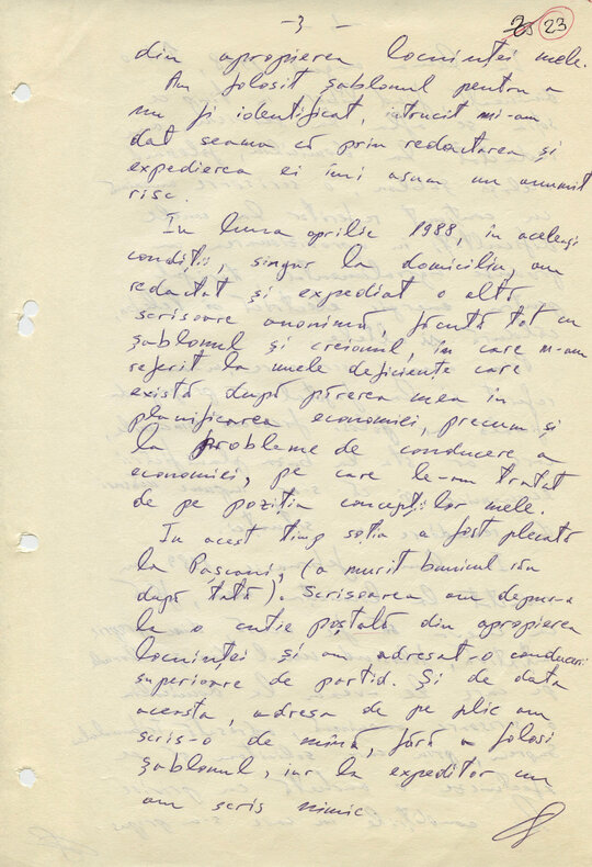 12/13 noiembrie 1989. Prima declarație scrisă în anchetă de către Constantin Geangu