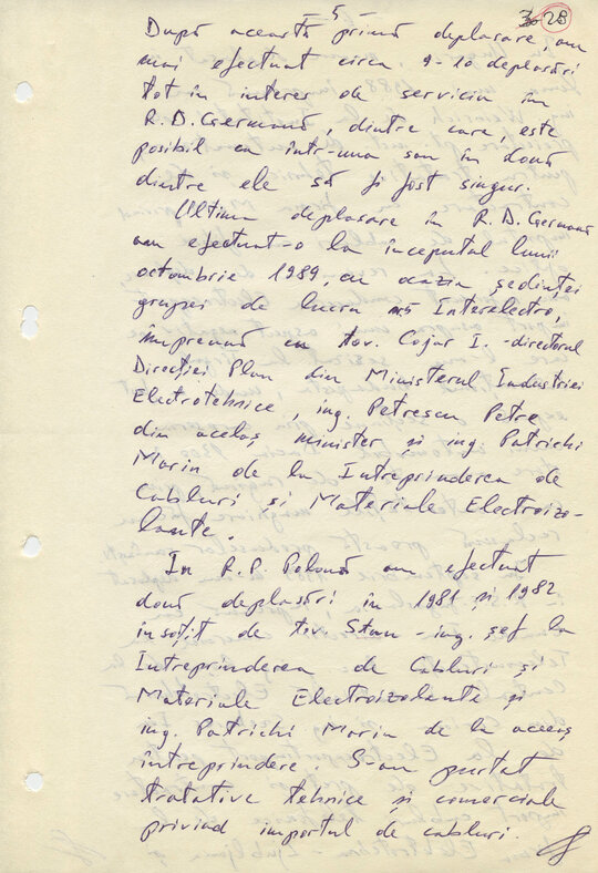 12/13 noiembrie 1989. A doua declarație scrisă în anchetă de către Constantin Geangu
