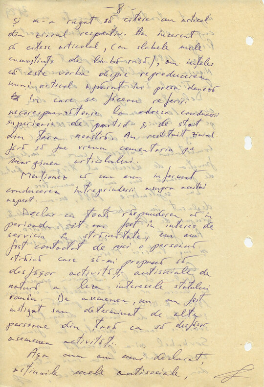 12/13 noiembrie 1989. A doua declarație scrisă în anchetă de către Constantin Geangu