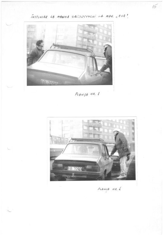 Fotografii filaj din 18.01.1989, cu ocazia întâlnirii controlate de Securitate a lui Petre Mihai Băcanu cu „persoana de încredere T.G.” (medicul Traian Gherghescu)