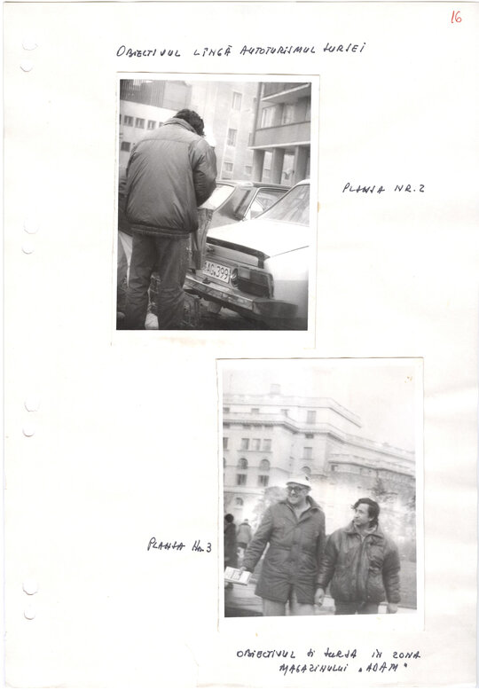 Fotografii filaj din 18.01.1989, cu ocazia întâlnirii controlate de Securitate a lui Petre Mihai Băcanu cu „persoana de încredere T.G.” (medicul Traian Gherghescu)