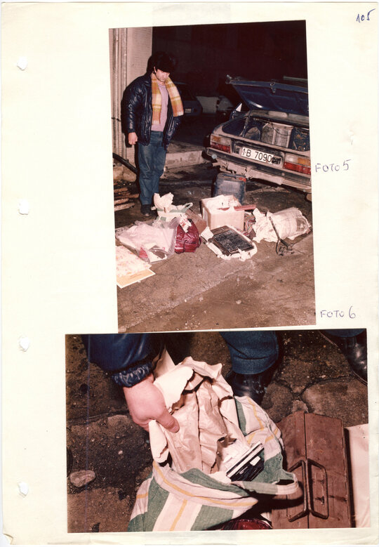 Fotografii realizate cu prilejul flagrantului 25.01.1989