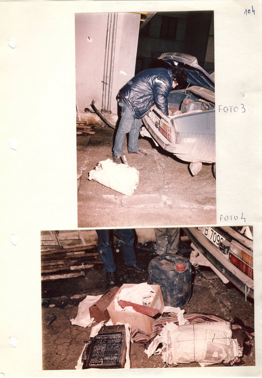 Fotografii realizate cu prilejul flagrantului 25.01.1989