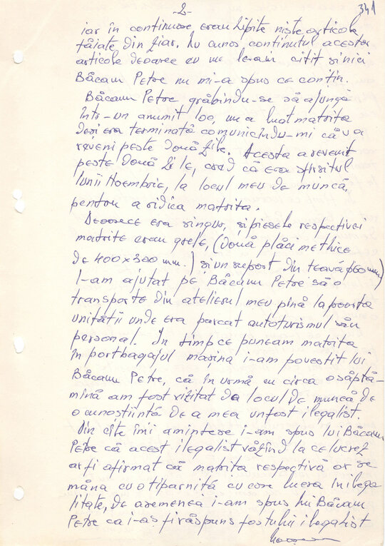 Declarație Nicolae Neacșu, cel care a construit tiparnița după planurile lui Petre Mihai Băcanu, aprox. începutul lunii februarie 1989