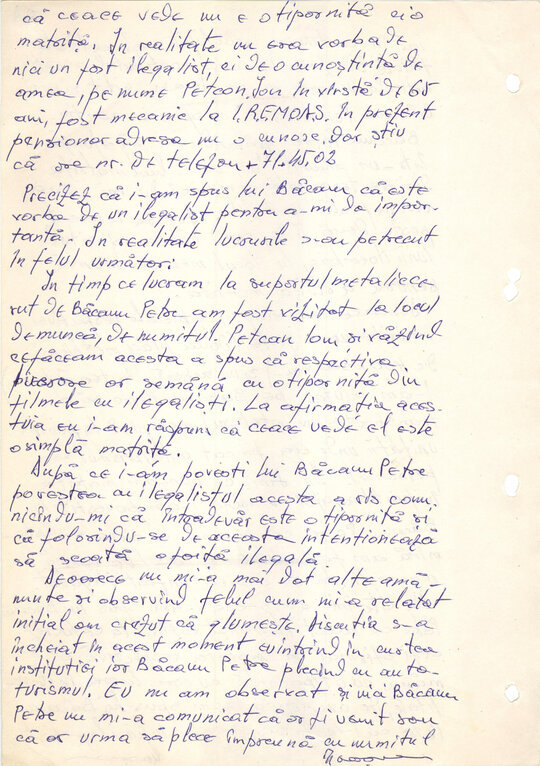 Declarație Nicolae Neacșu, cel care a construit tiparnița după planurile lui Petre Mihai Băcanu, aprox. începutul lunii februarie 1989