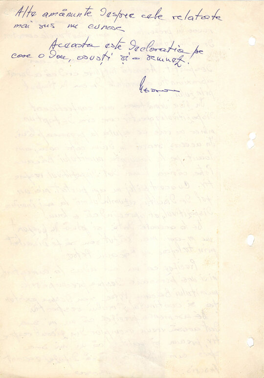 Declarație Nicolae Neacșu, cel care a construit tiparnița după planurile lui Petre Mihai Băcanu, aprox. începutul lunii februarie 1989