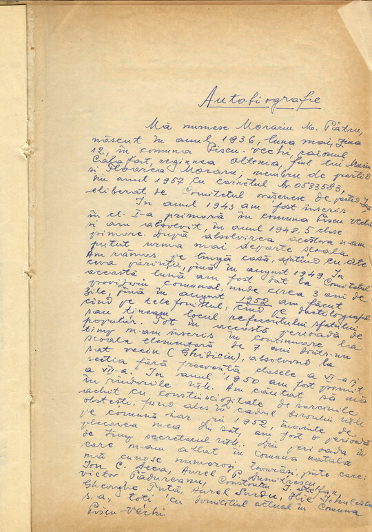 12 martie 1963. Autobiografia lui Pătru Morariu